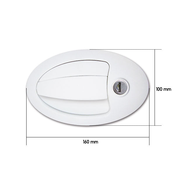 Large oval external handle with keys SRT1096PE