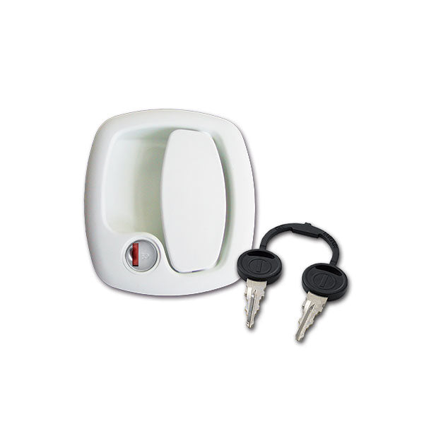 Zadi Maniglia esterna 1200 bianca con cilindretto e chiavi Zadi