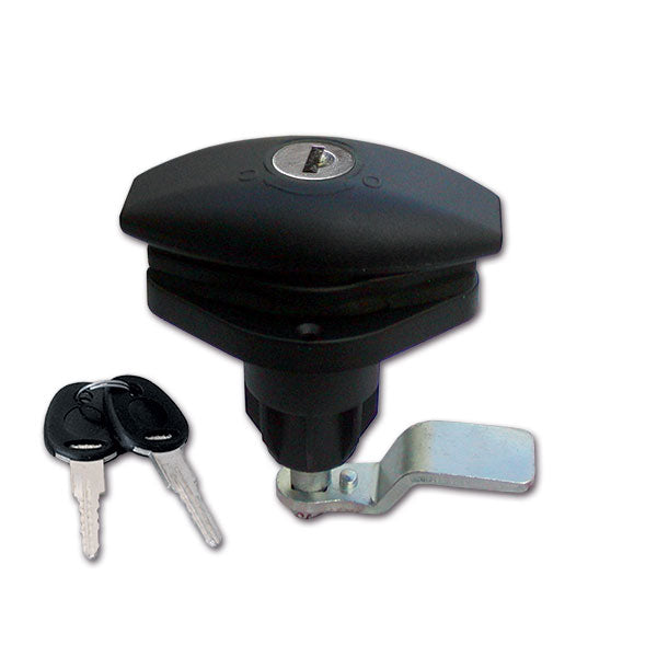 Cerradura negra 1204 con llaves y cilindro SRT1204N