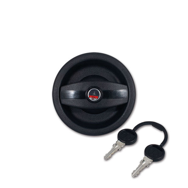 Cerradura exterior Europa negra derecha con cilindro y llaves SRT1305NPE