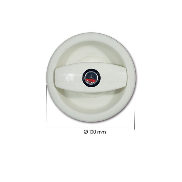 Cerradura exterior Europa blanca izquierda con cilindro y llaves SRT1306BPE