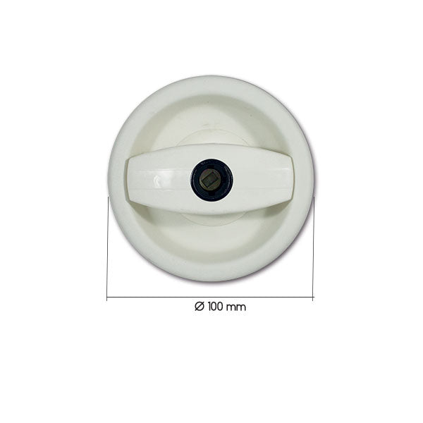 Manija exterior blanca para cerradura Europa izquierda SRT1306BP