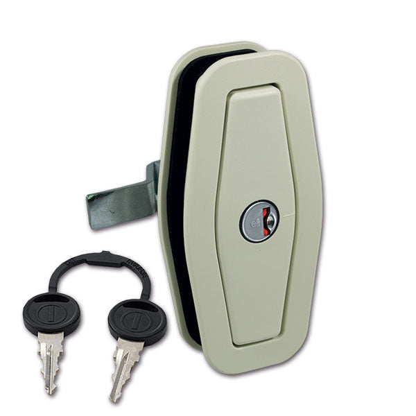 Cerradura FIAT Salino blanca con cilindro y llaves SRT2207B