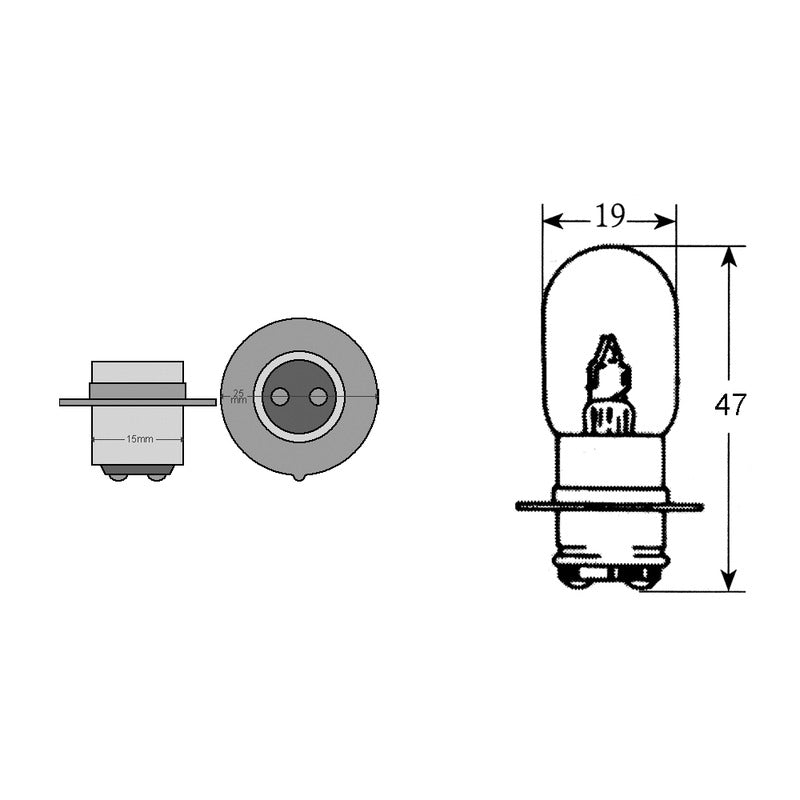 Riatec Schachtel mit 10 Kryptobilux 12V 35/35W Px15D Glühbirnen