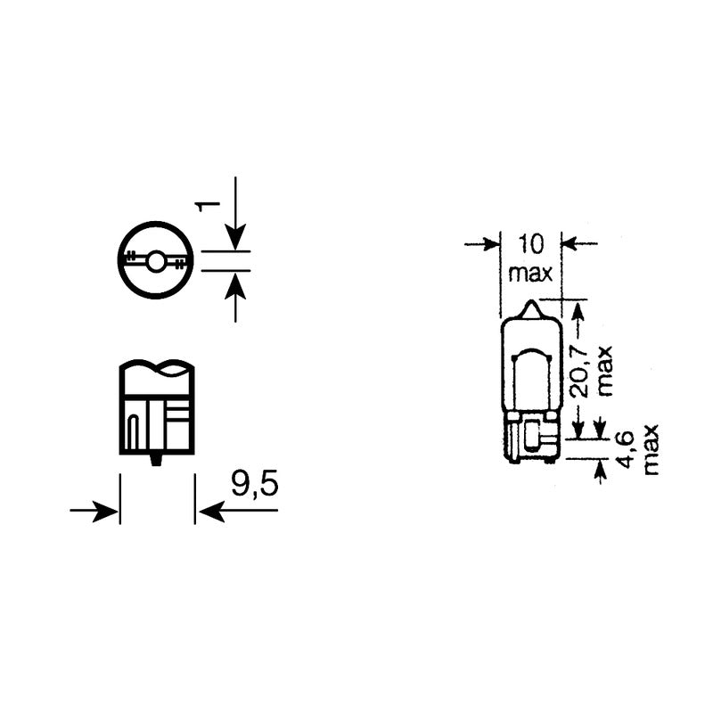 Osram Scatola 10Pz lampadina Osram tuttovetro 12v 5W Honda