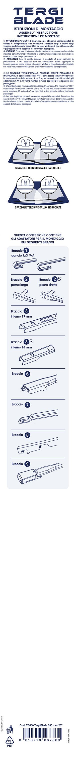 Cora Spazzola tergicristallo Tergiblade 650 mm