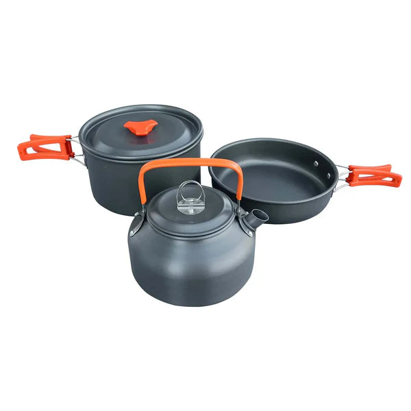 Set Pentole da Campeggio 3 Pezzi - Outdoor Adventure Tekson