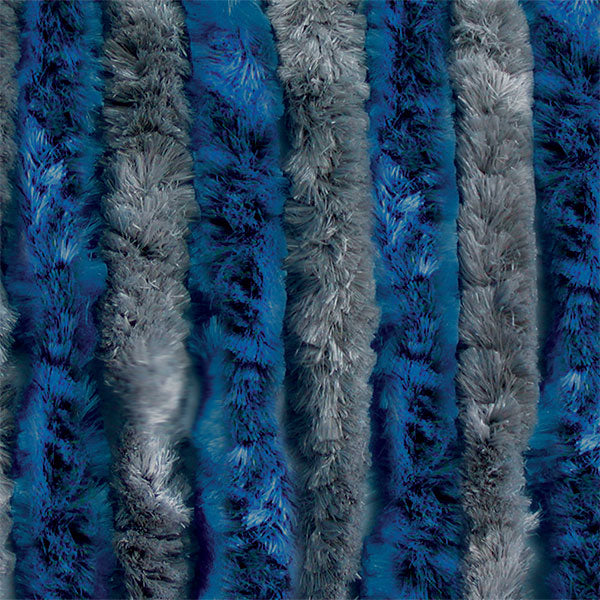 Cortina de chenilla gris/azul 56 x 200 cm TEN2102