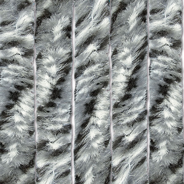 Cortina de chenilla mixta blanco/gris 56 x 200 cm TEN2107