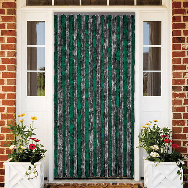 Tendina ciniglia grigio/verde 90 x 200 cm TEN2111