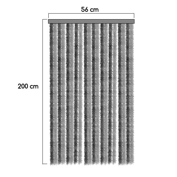 Tenda ciniglia grigio/verde 56 x 200 cm TEN2112