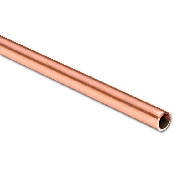 8mm diameter bare copper tube - per metre TUB501