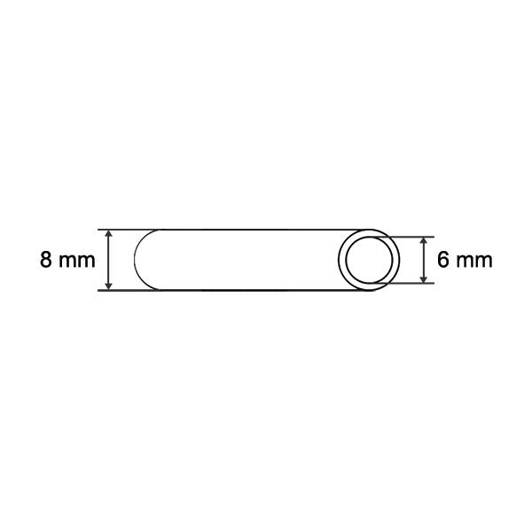 Tubo de cobre desnudo de 8 mm de diámetro - por metro TUB501
