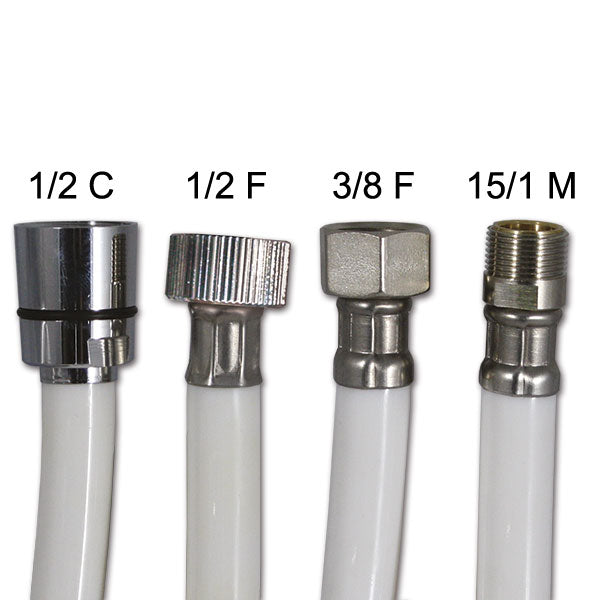 Tubo de PVC blanco de 150 cm, 1/2 c/1/2 f, TUB5150B