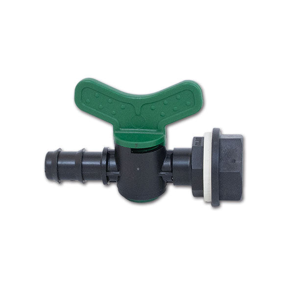 Rubinetto 1via diametro 13mm F 1/2'' con ghiera e guarnizione VAL003