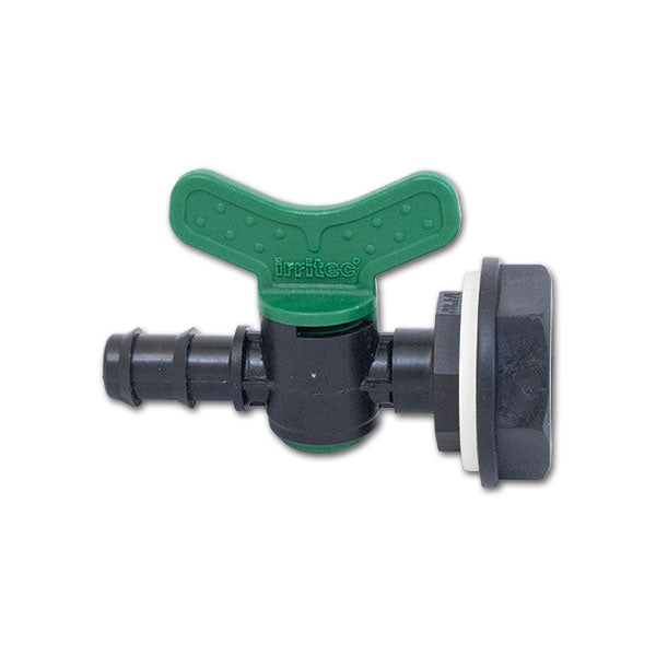 Rubinetto 1 via diametro 13mm F3/4'' con ghiera e guarnizione VAL005