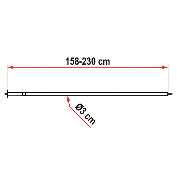 Poste de puerta Fiamma (CS / F45Ti) 05161-02-