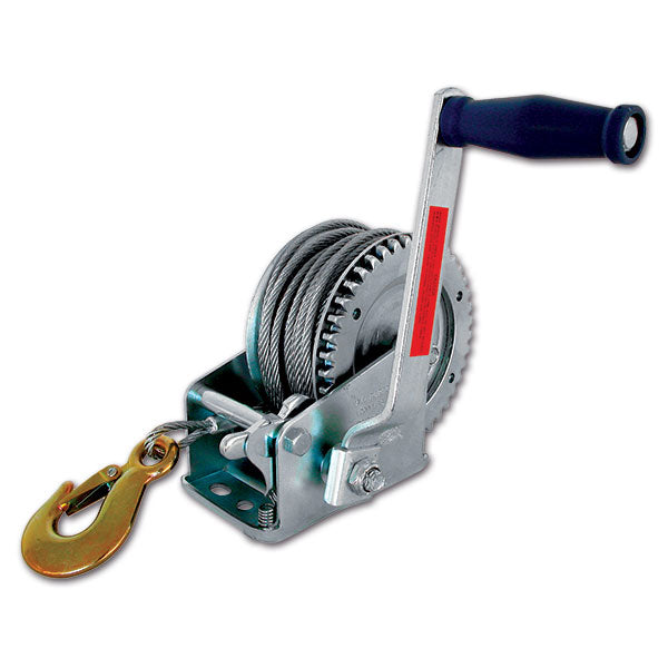 Cabrestante manual de 545 kg con cable de acero de 20 m - Gancho profesional 8711293490622