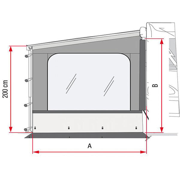 Fiamma Side W Pro Parete Laterale per Tendalino F45 / F70 / F65 07973-01-