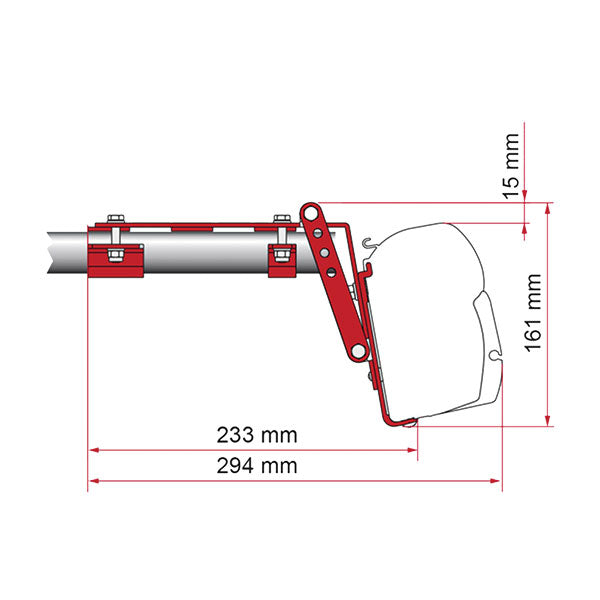 Fiamma Kit Roof Rail - Staffa per Installazione Tendalino