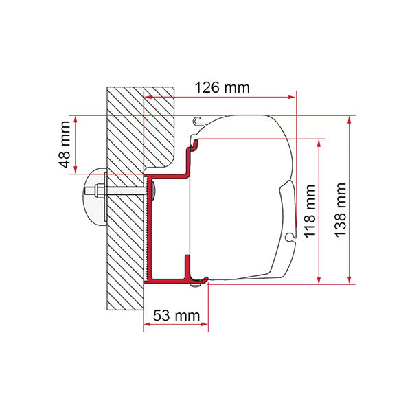Fiamma Adapter Eura Mobil Karmann 400 98655-765