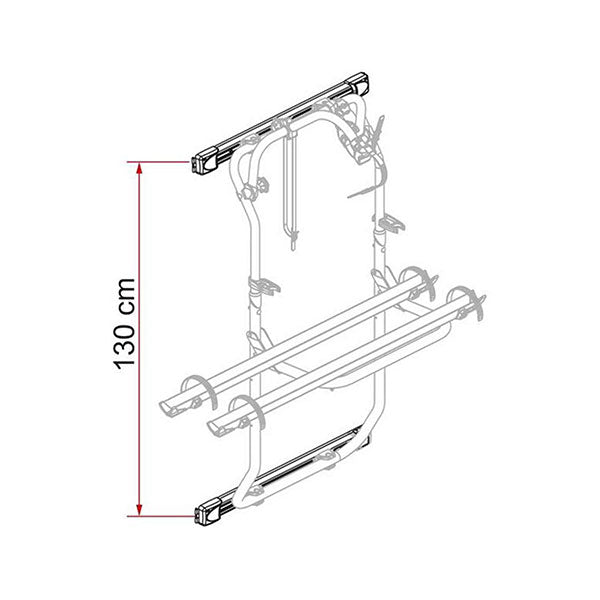 Kit de barras de techo Fiamma para furgonetas Ducato ?'06 Negro intenso 08754-01A