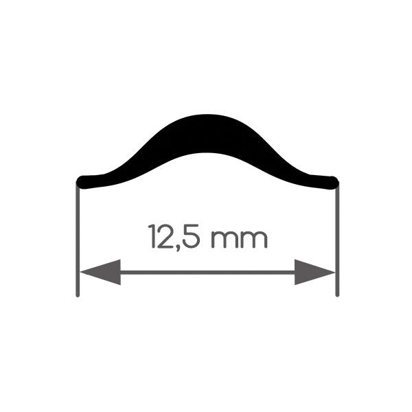 Perfil tapatornillos gris VTE10G de 200 m