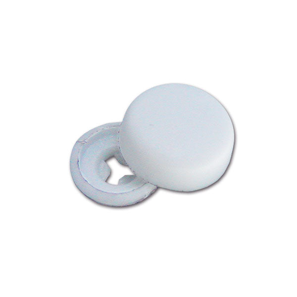 Weiße Schraubkappe, Durchmesser 9,8 mm – 100 Stück VTE15B