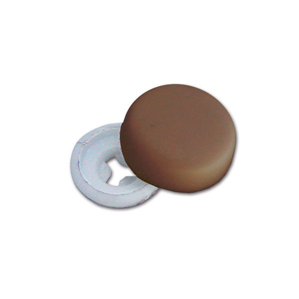 Braune Schraubkappe, Durchmesser 9,8 mm – 100 Stück VTE15M