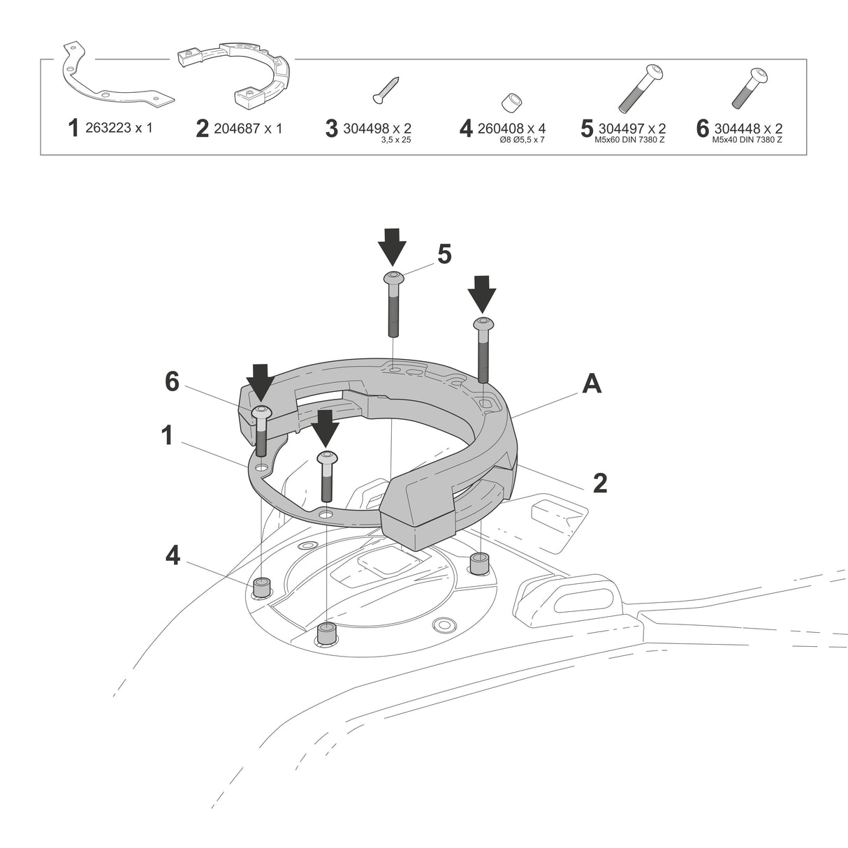 Sistema de fijación Shad Click para bolsa de depósito BMW R1300GS ADVENTURE 2025 W012CS