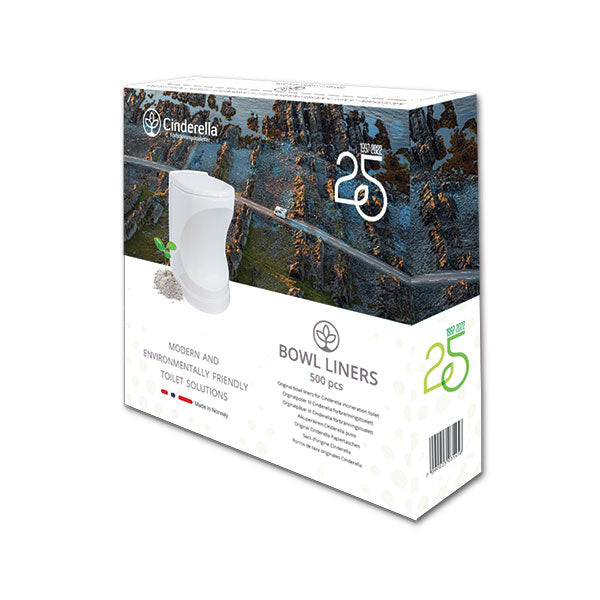 Cinderella Travel 5 Pack Fogli WC per Toilette ad Incenerimento (5x500 fogli)
