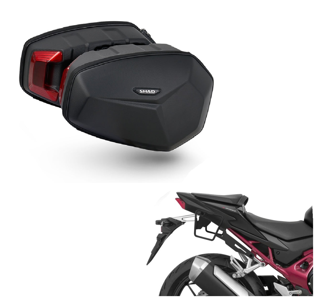 SHAD-Rahmen-Kit + E48SR-Taschen für Yamaha MT07 25
