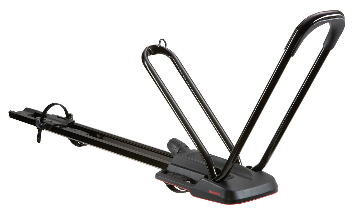 Yakima HighRoad Extended, porta bicicletta da tetto con fissaggio ruota anteriore - Nero - max 1325 mm (passo bici)