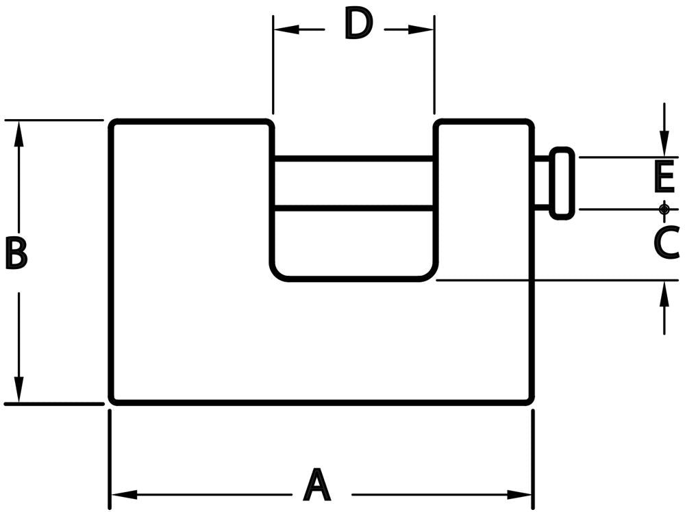 Candado rectangular Yale de 70 mm