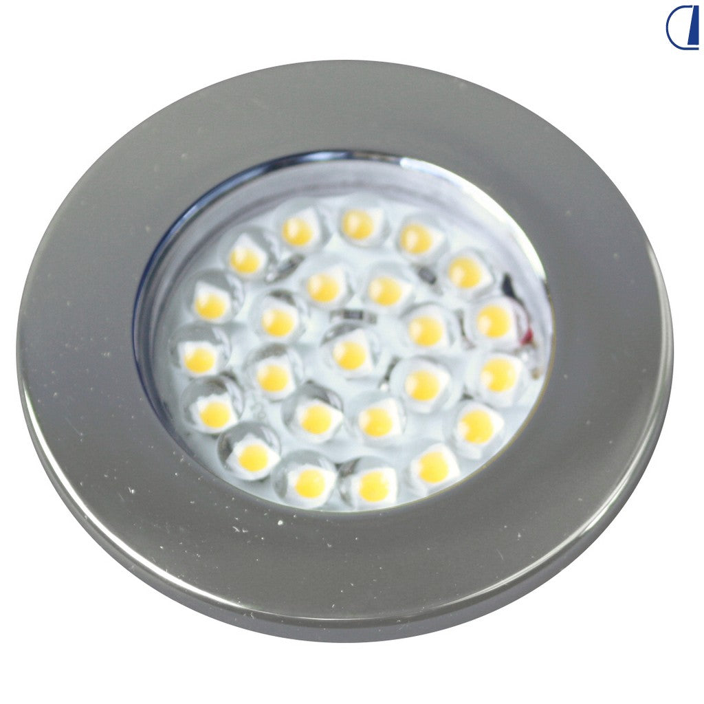 Faretto da incasso in plastica con lente trasparente Ø foro 52 mm