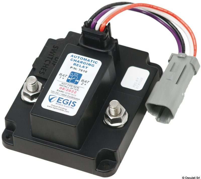 Egis ACR Relè di Carica Automatico VSR 12 V 80 A a 3 Terminali