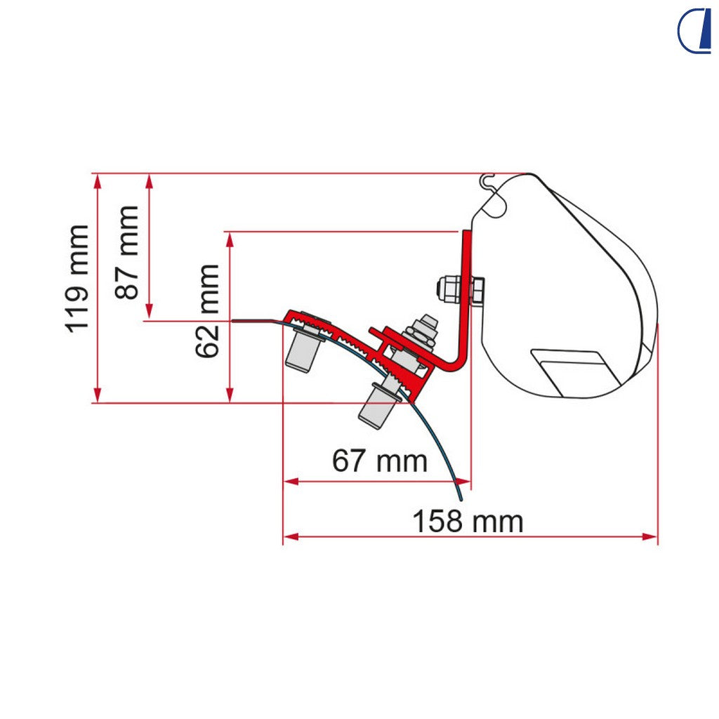 Fiamma Kit PSA H1 ricambio per tendalino F35 Pro