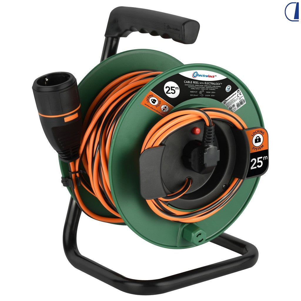 Di-Tec Avvolgitore con cavo 25 m sistema Electralock 3x1 mm²