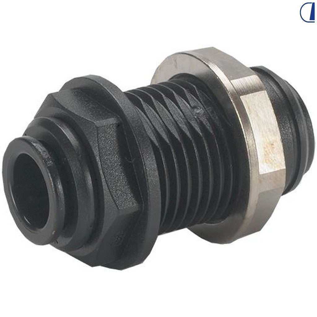 John Guest Raccordo JG Speedfit passaparete 12 mm con ghiera filettata