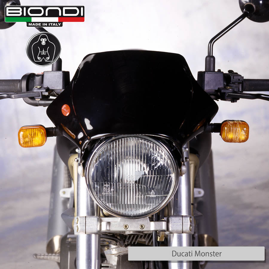Biondi Cupolino Dark Nero per Moto Nude e Faro Tondo - MPN 8010036