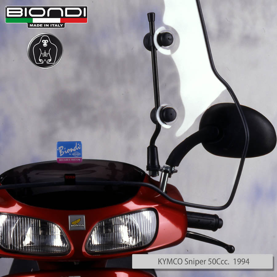 Biondi Parabrezza Pro Trasparente + Attacchi KYMCO Sniper 50 1994