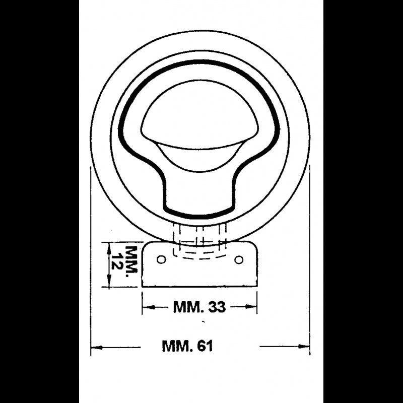Ceredi Giovanni Maniglia Alzapagliolo Nylon Bianco 6468