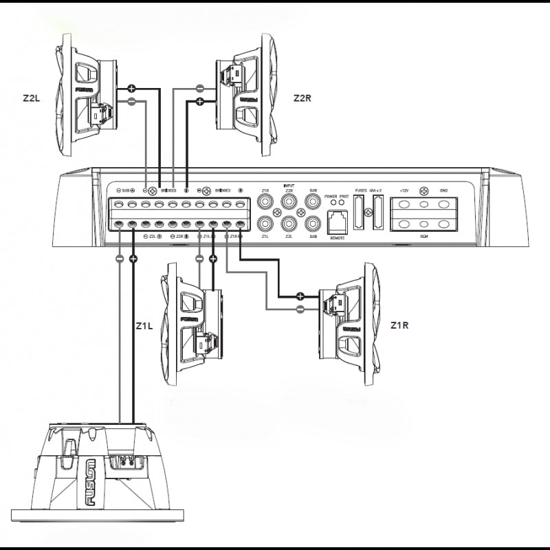 Fusion Amplificatore Ms-Ap61800 6 Canali 010-02284-65