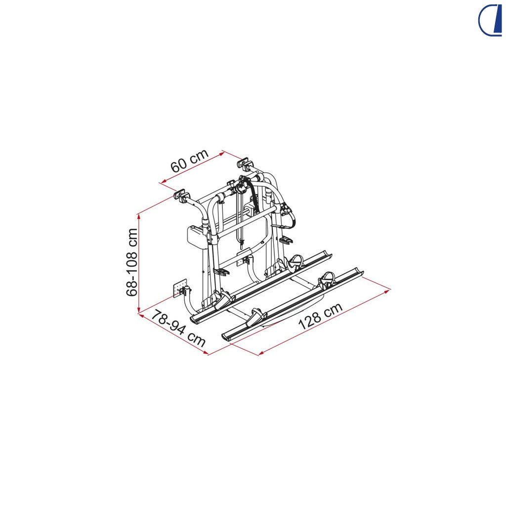 Fiamma Carry-Bike Lift 77 portabici camper abbassabile fino a 4 bici