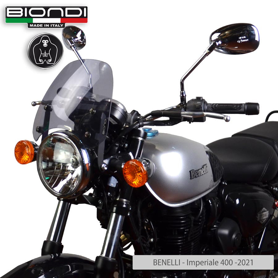 Biondi Cupolino Sport Fumè Chiaro per Benelli, Moto Guzzi V7, Triumph Bonneville, Yamaha XSR