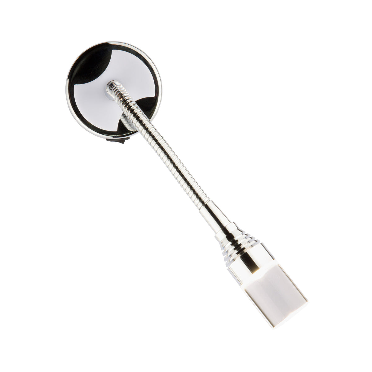 Lampada da lettura flessibile Dimatec Flexi 2 con luce notturna blu, cromato