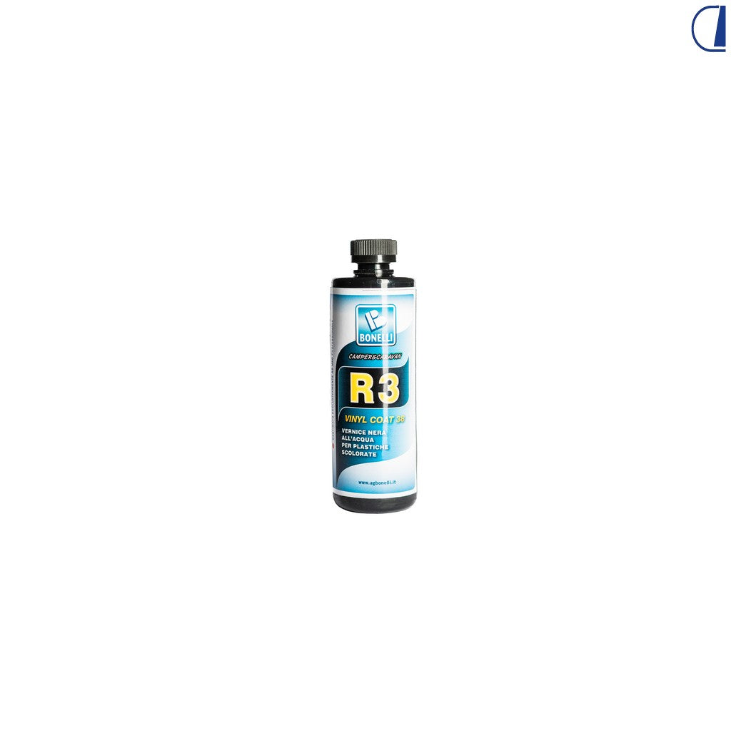 Di-Tec R3 vernice nera all'acqua per plastiche camper 483 ml