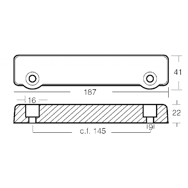 Enrico Polipodio Barra Universale 250-270-280 Zinco 00707 Anodi Volvo Penta