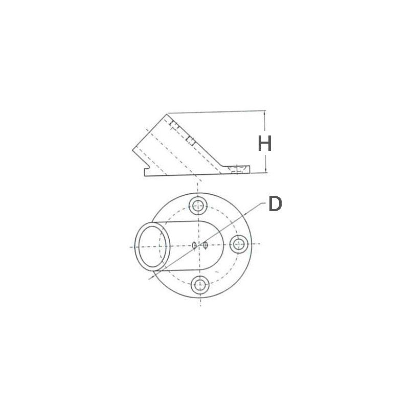FNI Base Inox Tonda 60 Gradi Diametro mm 22 S0922-A0022