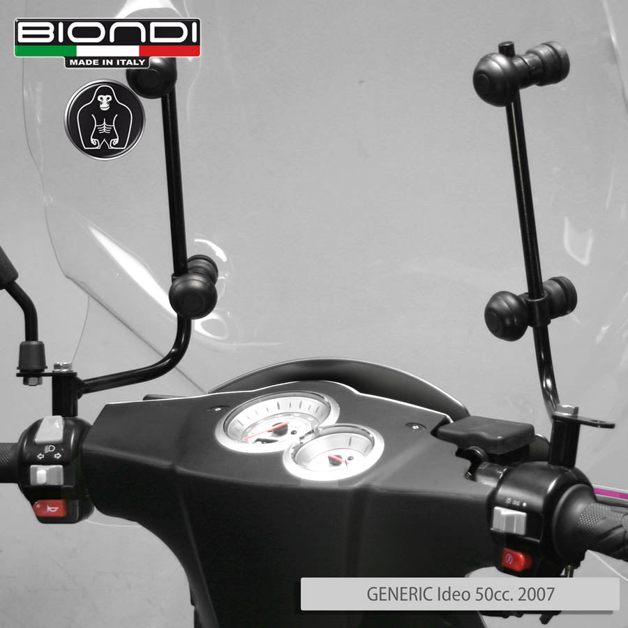 Biondi Parabrezza Pro SYM Megalo AK12 125 cc 2006 Trasparente con Attacchi
